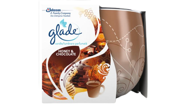 GLADE Bougie honey & chocolate infusé aux huiles essentielles 1 pièce GLADE Bougie honey & chocolate infusé aux huiles essentielles 1 pièce