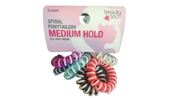Beauty 360 Spiral Ponytailers 6 Count