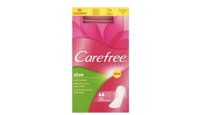 Carefree Cotton Aloe 20 Pantliners