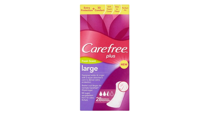 Carefree Plus Large Fresh Scent Panty Liner