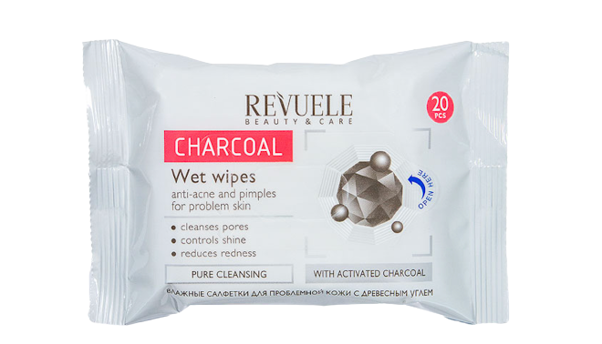 Revuele Charcoal Wet Wipes