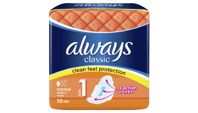 Always Classic Clean Feel Protection Normal Wings
10Pads