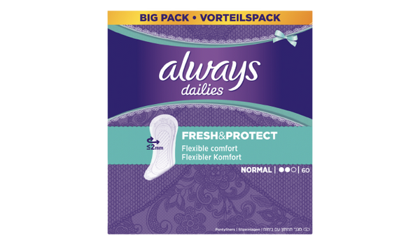 Always Dailies 3 In 1 Normal Fresh And Protect 60