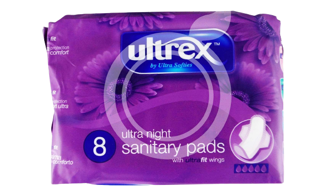 Ultrex 8 Ultra Night Sanitary Pads