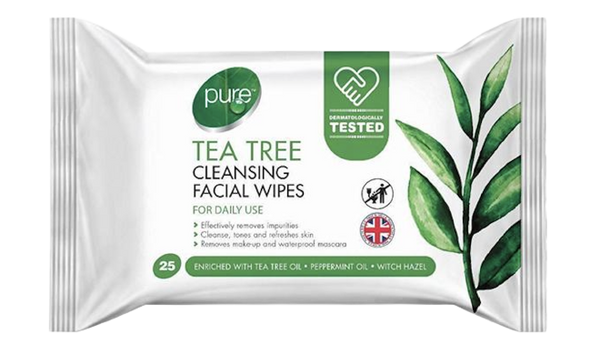 Pure Tea Tree Cleansing Facial Wipes