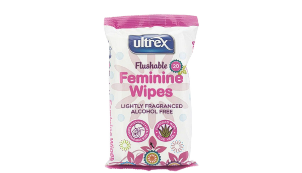 Ultrex Flushable 20 Feminine Wipes