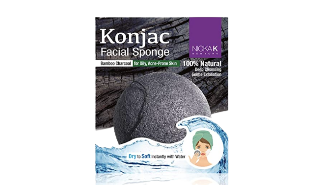 Nicka K Face Sponge Bamboo Charcoal