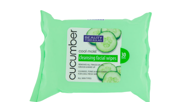 Beauty Formulas Cool Moist Cucumber Wipes 30