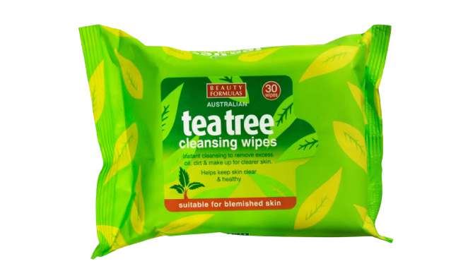 Beauty Formulas Tea Tree Cleansing Wipes