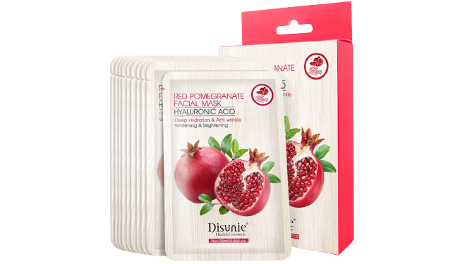 Nisunie Red Pomegranate Facial Mask Hyaluronic