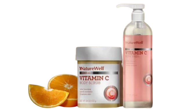 Naturewell Vitamin C Body Wash And Scrub Duo