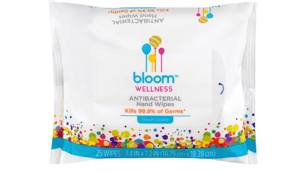 Bloom Antibacterial Hand Wipes 25Wipes