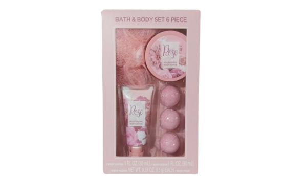 Rose Bath And Body Set 6 Piece