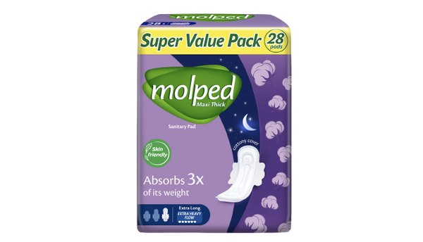 Molped Maxi Thick Sanitary Pad Absorbs 3X