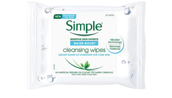 Simple Hydrating Cleansing Wipes Water Boost