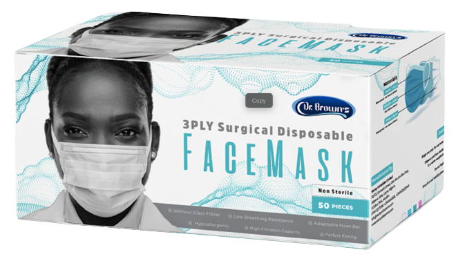 Dr Brown’s 3Ply Medical Disposable Face Mask